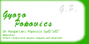 gyozo popovics business card